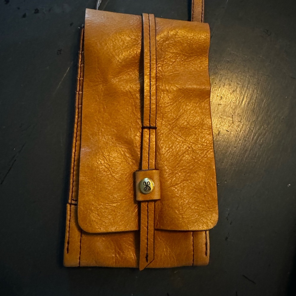 Brown Leather Hobo Crossbody.